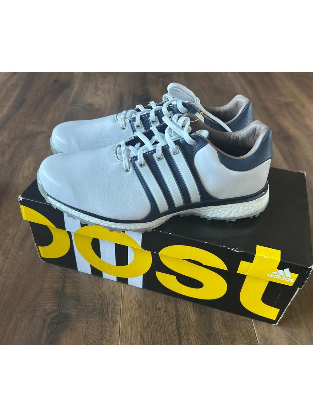 Adidas Tour360 XT-SL Mens Golf Shoes White Navy US 9 Wide NWT & Box F34991 Boost